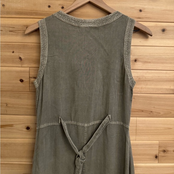 MPH Medium Rayon Lightweight Embroidered Button Front Bohemian Tank Maxi Dress - Picture 9 of 11